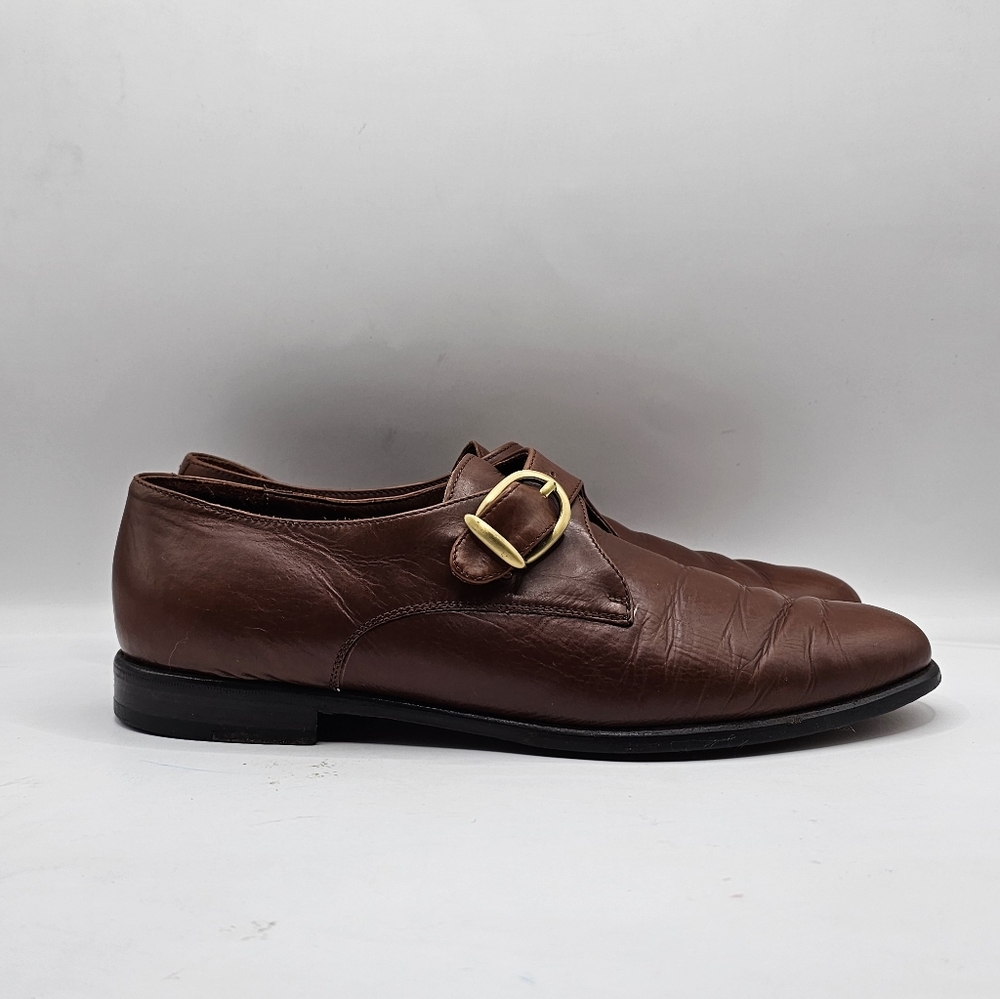 COACH Italy Sleek Leather Buckle Dress Slip-On Loafers Shoes